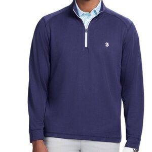 🔥 10 for $100 🔥 Izod Golf Blue Quarter-Zip ling sleeve shirt size XXL NWT